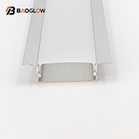 Promotion : Profilé LED en aluminium personnalisé 30*10 sans rainures pour bandes LED arrière avec diffuseur transparent ou laiteux