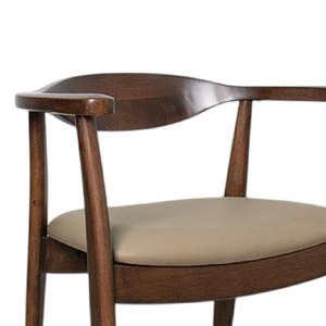 Ensemble de 2 chaises de salle à manger convertibles Niva, fauteuils modernes avec tissu en bois de caoutchouc brun pour salons - Product Image 2