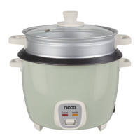 Olla Arrocera Eléctrica RICCO 2026 con Forma de Tambor, de 0.6L a 2.8L, Nuevo Diseño con Vaporera y Accesorios, Cuchara Medidora