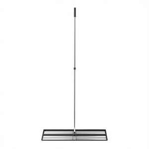 Rastrillo nivelador de césped de acero inoxidable de alta resistencia de 48 x 10 pulgadas con mango ajustable de 83.9 pulgadas para jardín y golf - Product Image 1