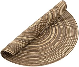 <span class=keywords><strong>Tovagliette</strong></span> rotonde <span class=keywords><strong>Set</strong></span> di 6 <span class=keywords><strong>tovagliette</strong></span> lavabili da 15 pollici variegate intrecciate <span class=keywords><strong>tovagliette</strong></span> da cucina - Product Image 5