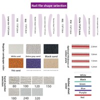 Lime à ongles professionnelle en éponge EVA double face, bloc de polissage 100/180 grains, durable, lavable, désinfectable pour le nail art
