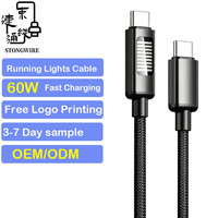 Cable de Carga Rápida Tipo-C de 100W PD 3.1 5A con Trenzado de Nailon, Conductor de Cobre Puro y Aleación de Aluminio para Computadora y Cámara - 1m/2m/3m