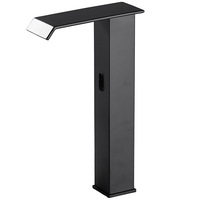 Robinet de lavabo intelligent à induction infrarouge en acier inoxydable, sans poignée, à installation monotrou, pour lavabo cascade