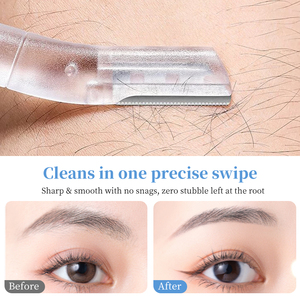 Tijeras para Cejas de Acero Inoxidable de Alta Calidad, Prácticas para Llevar en <span class=keywords><strong>la</strong></span> Bolsa, Hoja Inclinada Afilada, Herramienta de Maquillaje Segura para Depilar Cejas - Product Image 3