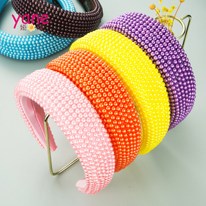 Diadema de esponja de bienvenida personalizada para niñas, multicolor, perlas de color puro - Product Image 3