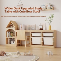 Ensemble d'armoires de rangement en bois massif de style nordique pour enfants, faites à la main, pour jouets de bébé et jeux de table
