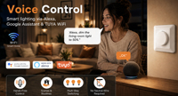 Variateur LED intelligent rotatif multi-voies Tuya WiFi encastré 300W avec contrôle de phase avant et de phase arrière