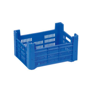 Caja de Plástico Perforada KE 980, Resistente, Apilable, Reciclable, Plegable, para Almacenamiento Industrial, Uso Agrícola y de Cosecha, Profunda - Product Image 1