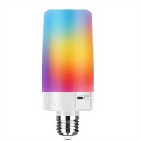 Lampu LED Pintar E27 Tahan Lama yang Dapat Diisi Ulang, Lampu Dinding Model Jagung dengan Remote Control, Timer, Pengubah Warna RGB, dan Dapat Digunakan di Taman