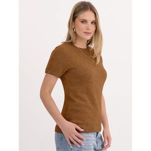 Pull à manches courtes pour femme FOXA, 100% laine, pull décontracté pour le travail, le bureau, l'été, le printemps, le début de l'automne - Product Image 4
