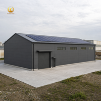 Atelier préfabriqué en structure métallique à installation facile, prêt pour l'énergie solaire, kits de stockage métalliques résistants aux intempéries, garage