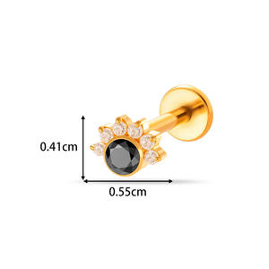 Astm F136 Titanium Piercing Lip Stud Intern Draadloos Labret Piercing Verschillende Stijlen Tragus Oor Piercing Sieraden - Product Image 5