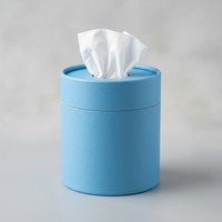 Boîte cylindrique ronde élégante en carton rigide pour distributeur de mouchoirs, emballage personnalisé avec logo, vente en gros