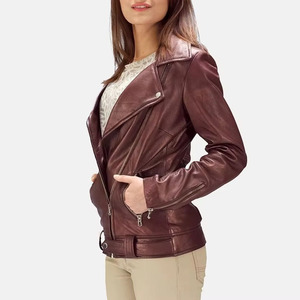 Leather Fleece Jacket Winter Waterproof Breathable Eco-Friendly Hot Plain Color Slim Fit Yoga Wear Women Snake Skin - Product Image 5