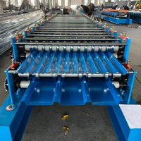 Máquina de Fabricación de Tejas Metálicas de Doble Capa, Máquina Formadora de Cuatro Ranuras para Tejas, Máquina de Fabricación de Placas Metálicas Corrugadas