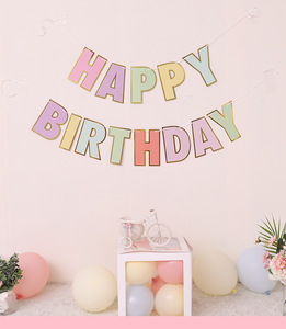 <span class=keywords><strong>Guirlande</strong></span> de cartes de banderoles Macaron, papier, décorations pour fête d'<span class=keywords><strong>anniversaire</strong></span>, 20 pièces - Product Image 3