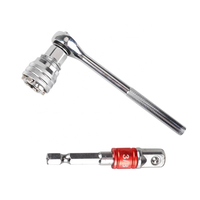 Jeu de douilles universelles multifonctionnelles réglables 3/8" avec rallonge et clé à cliquet hexagonale, 3 pièces, 10-19 mm