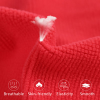 Liefern Sie Low Moq Polyester mit 13% Leinen Spandex Stretch Strick Waffel Leinen gewebe Mikro faser Stoff für Strand tuch
