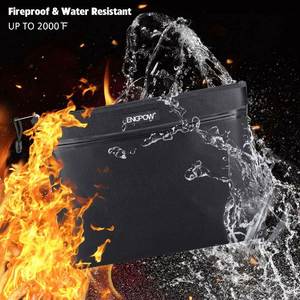 CUSTOM Hot Selling Fireproof Waterproof Document Bag with Two <b>Pockets</b> and Zippers for Store Money Coin File <b>Folders</b> - Product Image 2