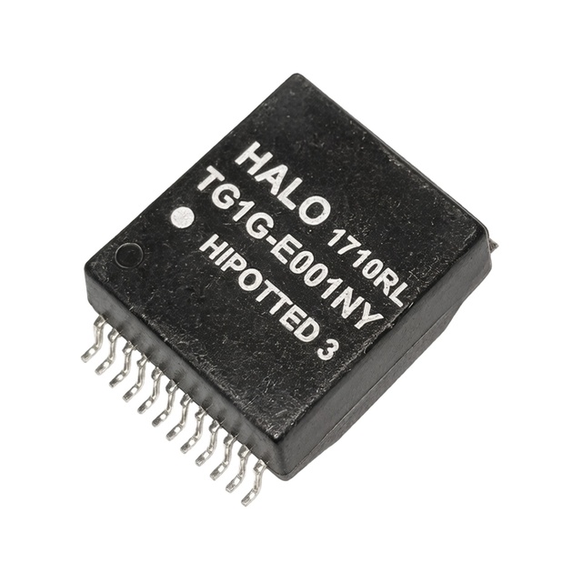 TG1G-E001NYRL Single-port Gigabit (100/1000 Base-T) Ethernet Isolation Transformer, Surface Mount, Ethernet Transformer Module