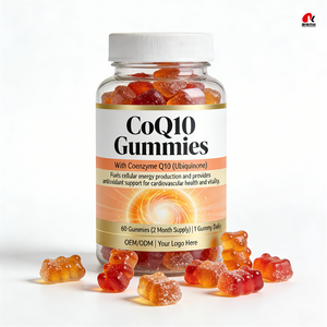 Gummies CoQ10 Haute Puissance OEM/ODM 100mg pour la Santé Cardiaque et l'Énergie Cellulaire, à Base de Pectine, Supplément Alimentaire GMP/Halal/Kosher - Product Image 1
