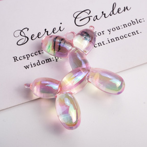 High Transparency Color Plated <b>Balloon</b> Dog Diy Pendant Necklace Keychain Bracelet <b>Accessories</b> Jewelry Making - Product Image 3