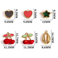 Schattig design roestvrijstalen fruit hart mode hangers & bedels kersen bedel voor sieraden meisjes ketting maken