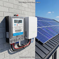 Meter Energi Elektronik Fase Tunggal yang Dapat Disesuaikan, Terpasang di Dinding, Layar LCD, Arus Maksimum 100A, Kelas Akurasi 1.0, 220V/230V