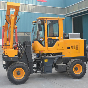 Waveform Guardrail Pile Driver 360 Degree Rotation <b>Small</b> Four <b>Wheel</b> Highway Use - Product Image 2