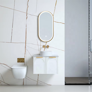 Mueble <span class=keywords><strong>de</strong></span> Baño <span class=keywords><strong>de</strong></span> PVC Impermeable, Moderno y Duradero, <span class=keywords><strong>de</strong></span> Alta Calidad para Hotel, <span class=keywords><strong>con</strong></span> Lavabo <span class=keywords><strong>de</strong></span> Cerámica y Desagüe <span class=keywords><strong>de</strong></span> Cobre, Venta al Por Mayor - Product Image 2