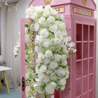 Decoración de Pared con Rosas Altamente Realistas, Arreglo Floral Largo, Centro de Mesa, Decoración para Salas de Exposiciones y Escaparates