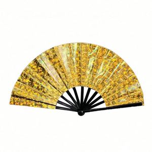 Custom Diy Colorful Laser Fan 10 Inch Portable Hand Fan Painting Folding Fan - Product Image 4