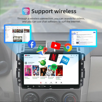 Autoradio Android 8 pouces avec résolution 1024*600, 1 Go de RAM, 16 Go de ROM, Bluetooth et Wifi, Mirror Link, Navigation GPS pour GMC Chevrolet