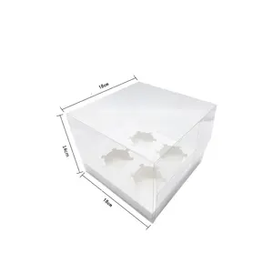 Grosir kotak plastik kue OEM kemasan kotak kue dengan jumlah pesanan minimum rendah