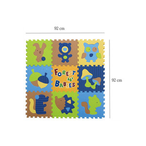 Estera de rompecabezas de espuma EVA cuadrada de calidad garantizada, estera de suelo de animales del bosque para el hogar de los niños, uso al aire libre para juegos de bebés por puerta - Product Image 1