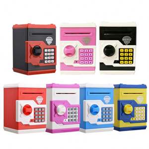 Hucha electrónica para niños, caja de ahorro de dinero segura para mini cajero automático - Product Image 2