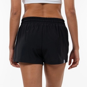 Short de course pour femme 2-en-1 à taille haute, noir, avec poche en mesh, pour le sport et la compression active - Product Image 2