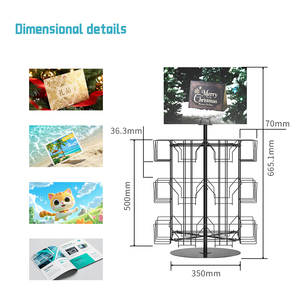 Thiệp chúc mừng truy cập Hiển thị Máy tính để bàn bưu thiếp hiển thị giá kim loại dây Thẻ đứng 4 mặt bóng chày thẻ hiển thị - Product Image 6