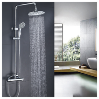 Luckyle — colonne de douche thermostatique en laiton ouvert, colonne de haute qualité