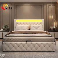 Lit King Size Moderne Haut de Gamme 2026 1,8m avec Design Luxueux pour Meubles de Chambre
