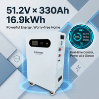 Batterie solaire 51,2V 330Ah 16,896kWh LiFePO4 10000+ cycles IP65 Hybride Réseau Communication CAN