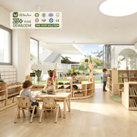Ensemble table et chaise Hikeylove Montessori moderne pour la maternelle, écologique, durable, mobilier pour enfants pour garderie, salle de classe, centre d'apprentissage
