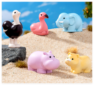 <span class=keywords><strong>3D</strong></span> động vật hoang dã Kid đồ chơi đà điểu WARTHOG hổ Flamingo gấu beo beo voi hươu cao cổ sư tử hà mã tê giác khỉ nhựa figurine - Product Image 4