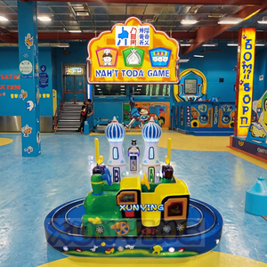 Parco divertimenti a gettoni per bambini giro sul treno ferroviario piccolo treno del castello in vendita - Product Image 6