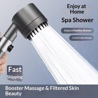 Vente directe usine – Ensemble de douche de luxe Dai-Pen avec pommeau de douche à pression, filtre et douchette à main électroplaquée
