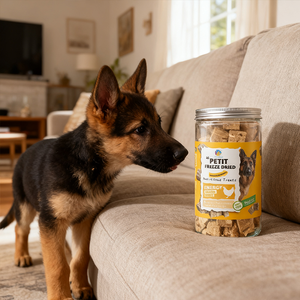 Promoção de Petiscos Orgânicos para Animais de Estimação, Petiscos de Lula e Salmão Luscious com Alto Teor de Proteína, Liofilizados para Cães - Product Image 1