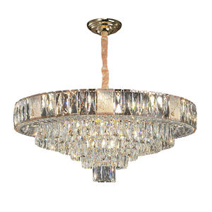 PM lumière nordique luxe Transparent gâteau couches <span class=keywords><strong>lustre</strong></span> en cristal chambre salon Design glaçure cristal suspension lampe - Product Image 6