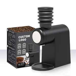 Moedor elétrico automático de café expresso 48mm, rebarba plana, 80g, funil de ar, máquina de moagem de café italiana