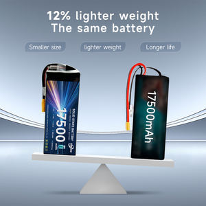 مصنع 300Wh/Kg Wh قابلة لإعادة الشحن 6S 12s Lipo 16AH 17.5AH 22AH 24AH 60ah طائرة بدون طيار UAV Batera بطارية ليثيوم الحالة الصلبة - Product Image 3